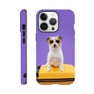 Sweet Puff New Lovely Purple Glasses Dog Hard Case for iPhone 13 Pro