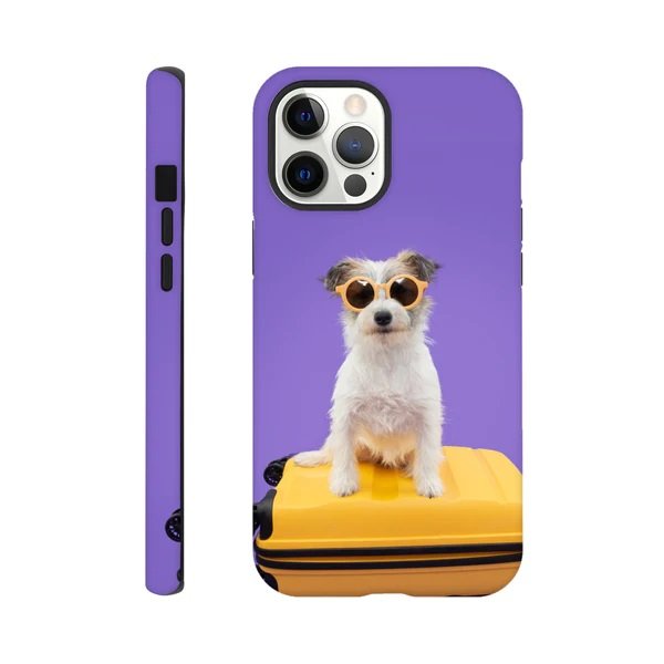 Sweet Puff New Lovely Purple Glasses Dog Hard Case for iPhone 12 Pro Max