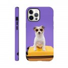 Sweet Puff New Lovely Purple Glasses Dog Hard Case for iPhone  12 Pro Max