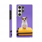 Sweet Puff New Lovely Purple Glasses Dog Hard Case for Galaxy S23 Ultra