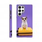 Sweet Puff New Lovely Purple Glasses Dog Hard Case for Galaxy S22 Ultra