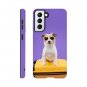 Sweet Puff New Lovely Purple Glasses Dog Hard Case for Galaxy S21