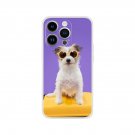 Sweet Puff New Lovely Purple Glasses Dog Flexi Case for iPhone  14 Pro