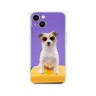Sweet Puff New Lovely Purple Glasses Dog Flexi Case for iPhone  14