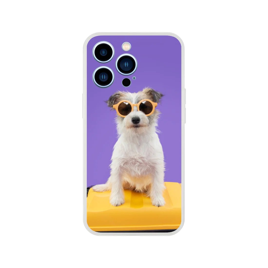 Sweet Puff New Lovely Purple Glasses Dog Flexi Case for iPhone  13 Pro