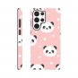 Sweet Puff New Lovely Pink Panda Hard Case for Galaxy S22 Ultra