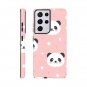 Sweet Puff New Lovely Pink Panda Hard Case for Galaxy S21 Ultra
