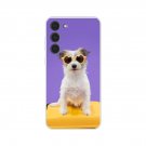 Sweet Puff New Lovely Purple Glasses Dog Flexi Case for Galaxy S23 Plus