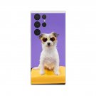 Sweet Puff New Lovely Purple Glasses Dog Flexi Case for Galaxy S22 Ultra