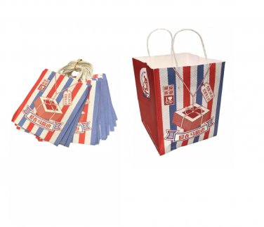 25 Pack " LOVE " Gift Shopping Bag Party Bag with Handles 8" x 8" x H 9.5"