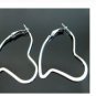 Fashion Simple Heart Style Earrings Silver