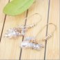 Korean Drop Bead Earrings White
