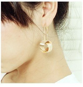 Simple Style Double Circle Earrings