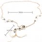 Graceful Roses Pearls Tassels Embellished Necklace White