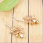 Korean Drop Bead Earrings Yellow
