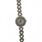 Stunning white cz with marcasite sterling ladies watch