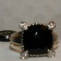 EFFY 18kt Gold /Sterling Black Onyx & Diamond Ring SIZE 7 $874.00.+ NWT