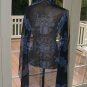 A&G  ROCK N ROLL COUTURE SHEER BLUE SILK PRESTIGE SCARF SHAWL NEW $140.00 SALE