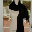 COACH BLACK CASHMERE BLEND FRINGE SCARF MUFFLER 80881 NWT $88.00 +