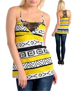 Ladies Top (Yellow & Black)