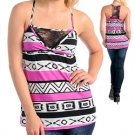 Ladies Top (Magenta & Black)