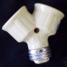 Y SOCKET ADAPTOR DUAL BULB SOCKET MEDIUM BASE