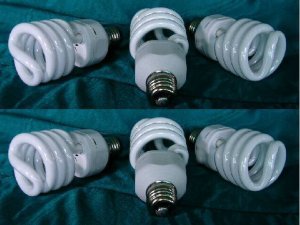 3 BLOOM & 3 GROW Compact Fluorescent LIGHT Bulbs 6 CFLs