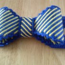 blue/yellow bow