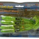 Lighted Fishing Bass Worms 6 inch Chartreuse