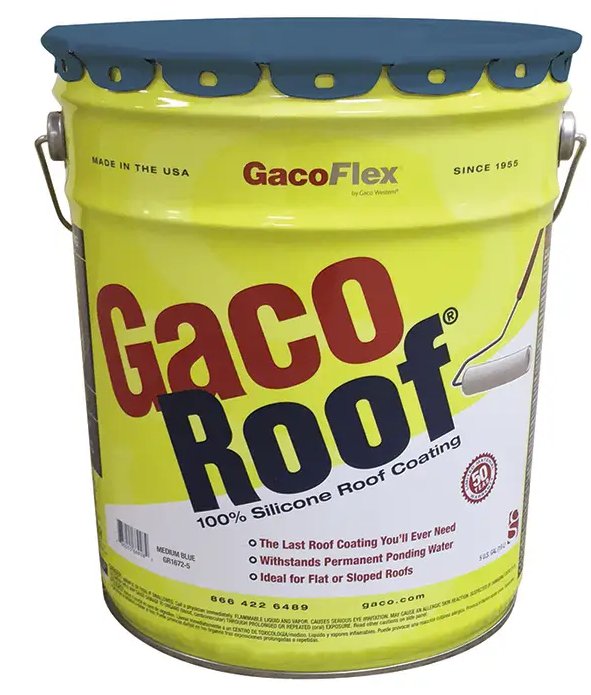 5 Gal Gaco GR1672-5 Medium Blue GacoRoof Silicone Roof Coating