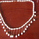 EXCELLENT 14K GOLD FRESH WATER PEARL NECKLACE TEARDROP