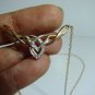 9K Sold Gold Necklace Diamonds