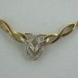 9K Sold Gold Necklace Diamonds