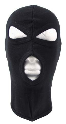 Ski Mask Balaclava. Black 3x Hole Ski Mask, Cotton