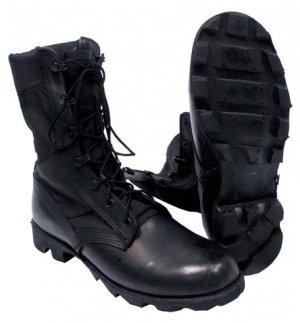 Vietnam Jungle Boots.w/Vulcanized Rubber-Sole BLACK UK8