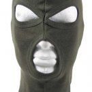 Ski Mask Balaclava. Olive 3x Hole Ski Mask, Cotton