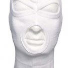 Ski Mask Balaclava. White 3x Hole Ski Mask, Cotton