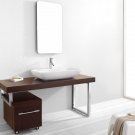 Virtu USA 60" Lyle - Walnut - Single Sink Bathroom Vanity Set