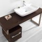 Virtu USA 60" Lyle - Walnut - Single Sink Bathroom Vanity Set