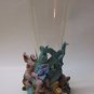 Absolutely Adorable Glass Vase Surrounded by 3 Bunnies