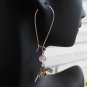 Pink Loaded Gun Pistol Revolver Earrings Silver Gun Metal