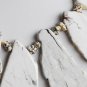 Super Chunky Natural Freeform White Beige Stone Slab Statement Necklace