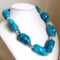 Super Chunky Freeform Turquoise Nugget Necklace