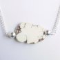 Stone Slab Solitaire Necklace Off-White
