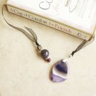 Purple Amethyst Gemstone Beaded Bookmark Jewel Book Thong