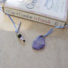 Purple Geode Agate Beaded Bookmark Jewel Book Thong