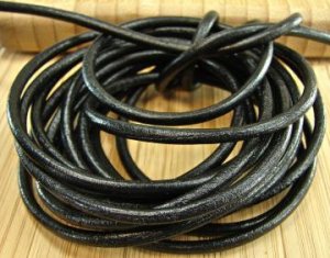 Destash Sale! Black 2mm Leather Cord 3 Feet Long