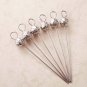 Silver Ball Beaded Party Appetizer Picks Set of 6