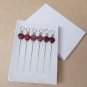 Red Stone Heart Beaded Party Appetizer Food Picks Set of 6 - RESERVED