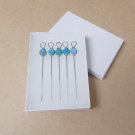 Druzy Agate Beaded Party Food or Martini Picks Set of 5